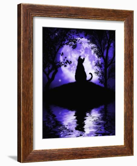 Rosalie's Moon-Julie Fain-Framed Art Print