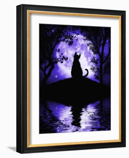 Rosalie's Moon-Julie Fain-Framed Art Print