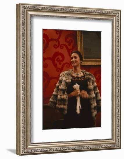 Rosalind Russell, in the Louis Sherry Bar, Metropolitan Opera, New York, NY, 1959-Yale Joel-Framed Photographic Print