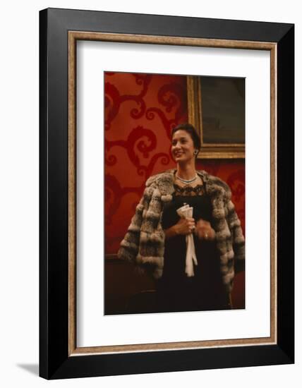 Rosalind Russell, in the Louis Sherry Bar, Metropolitan Opera, New York, NY, 1959-Yale Joel-Framed Photographic Print