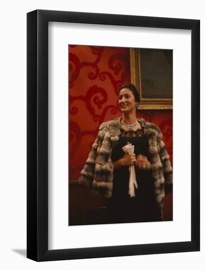 Rosalind Russell, in the Louis Sherry Bar, Metropolitan Opera, New York, NY, 1959-Yale Joel-Framed Photographic Print