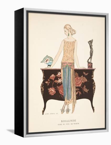 Rosalinde, from a Collection of Fashion Plates, 1922 (Pochoir Print)-Georges Barbier-Framed Premier Image Canvas