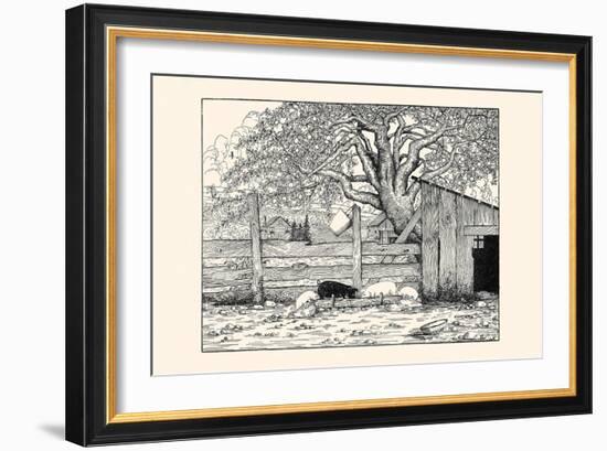 Rosaline and Piggy Joe Did Not Have Enough to Eat-Luxor Price-Framed Art Print