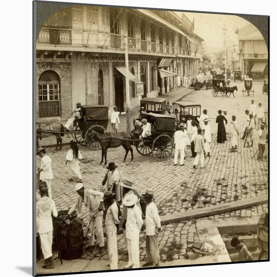 Rosario Road and Binondo Church, Manila, Philippines-Underwood & Underwood-Mounted Photographic Print