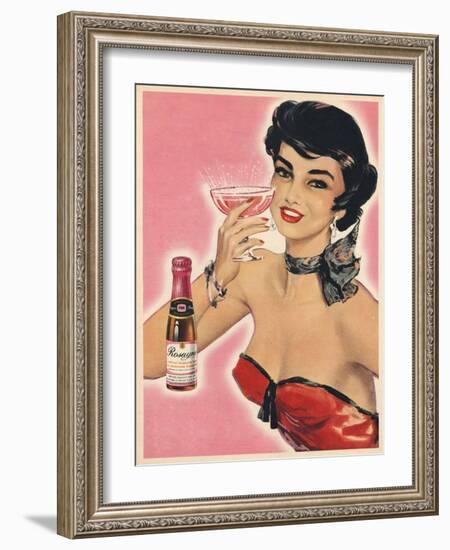 Rosayne, Champagne Alcohol, UK, 1954-null-Framed Giclee Print