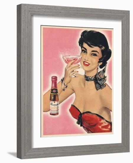 Rosayne, Champagne Alcohol, UK, 1954-null-Framed Giclee Print