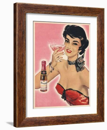 Rosayne, Champagne Alcohol, UK, 1954-null-Framed Giclee Print