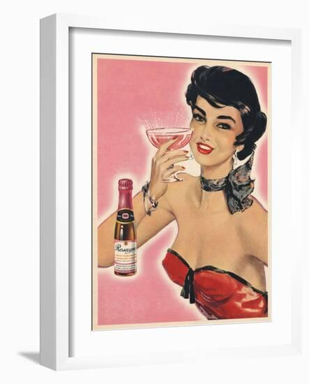 Rosayne, Champagne Alcohol, UK, 1954-null-Framed Giclee Print