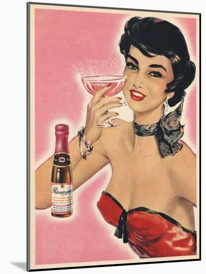 Rosayne, Champagne Alcohol, UK, 1954-null-Mounted Giclee Print