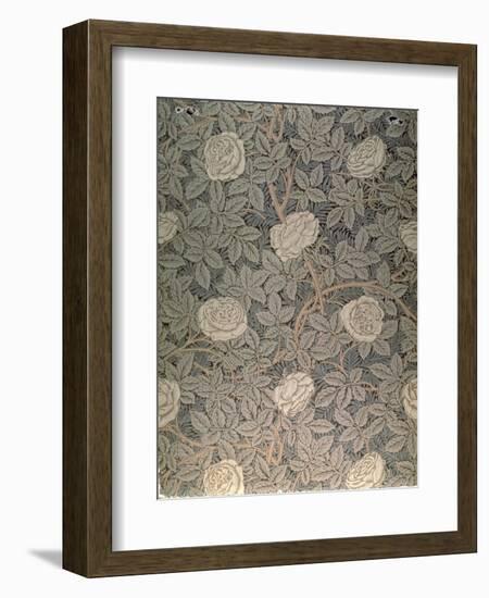 "Rose-90" Wallpaper Design-William Morris-Framed Premium Giclee Print