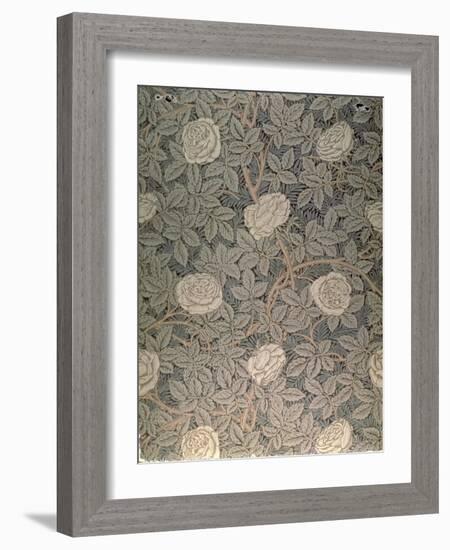 "Rose-90" Wallpaper Design-William Morris-Framed Giclee Print