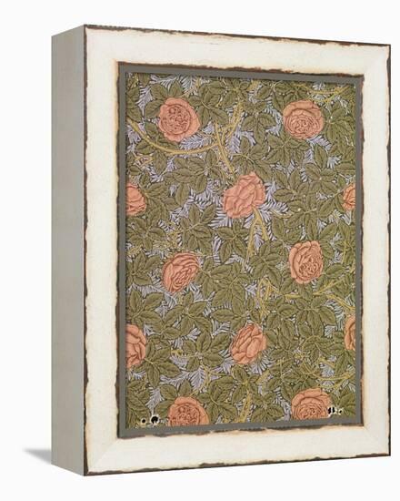 "Rose - 93" Wallpaper Design-William Morris-Framed Premier Image Canvas