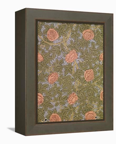 "Rose - 93" Wallpaper Design-William Morris-Framed Premier Image Canvas