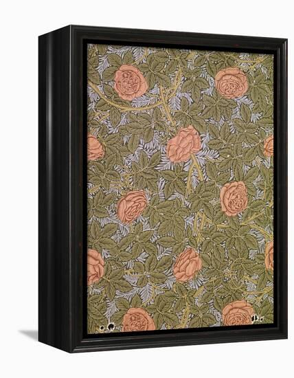 "Rose - 93" Wallpaper Design-William Morris-Framed Premier Image Canvas