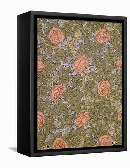 "Rose - 93" Wallpaper Design-William Morris-Framed Premier Image Canvas