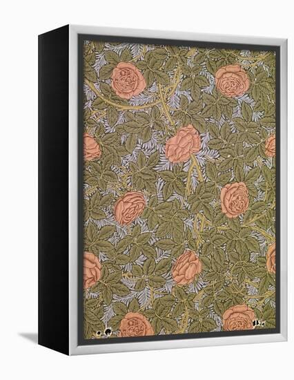 "Rose - 93" Wallpaper Design-William Morris-Framed Premier Image Canvas