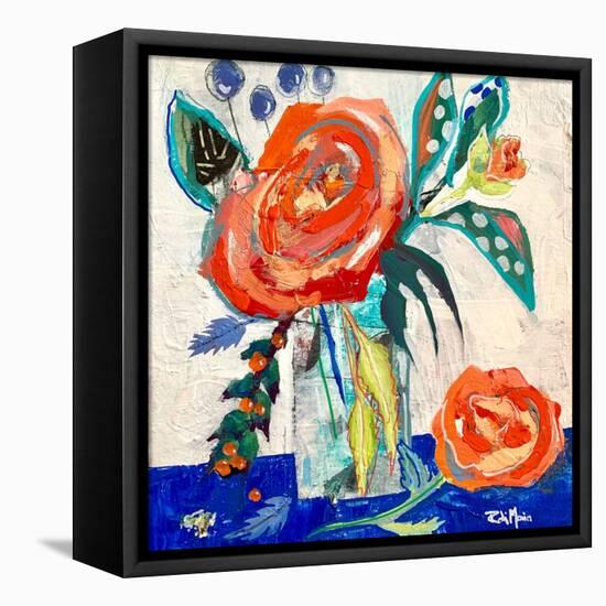 Rose and Berry Rendezvous-Robin Maria-Framed Stretched Canvas