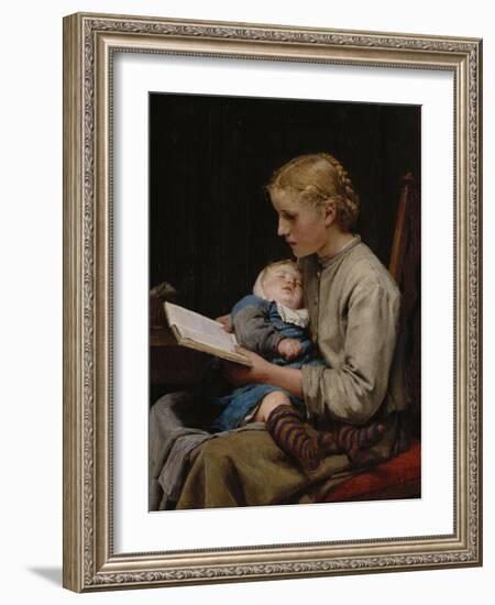 Rose and Bertha Gugger, 1883-Albert Anker-Framed Giclee Print