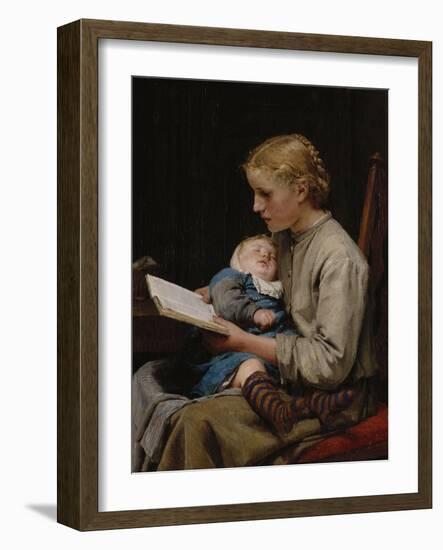 Rose and Bertha Gugger, 1883-Albert Anker-Framed Giclee Print