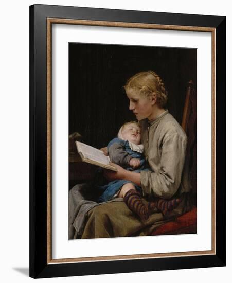 Rose and Bertha Gugger, 1883-Albert Anker-Framed Giclee Print