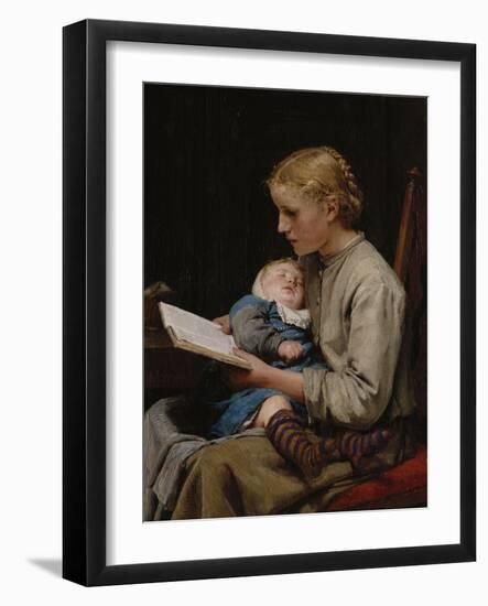 Rose and Bertha Gugger, 1883-Albert Anker-Framed Giclee Print