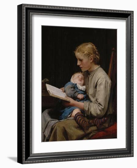 Rose and Bertha Gugger, 1883-Albert Anker-Framed Giclee Print