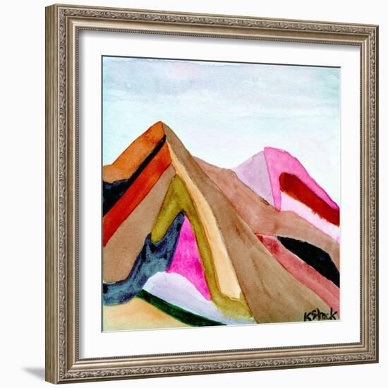 Rose Blue Mountain Landscape-Kerstin Stock-Framed Art Print