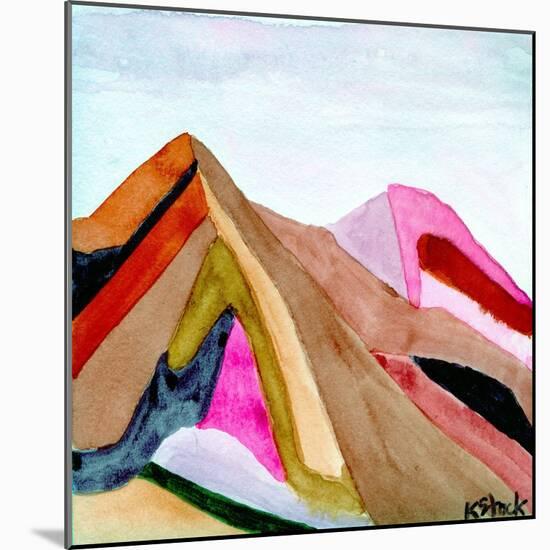 Rose Blue Mountain Landscape-Kerstin Stock-Mounted Art Print