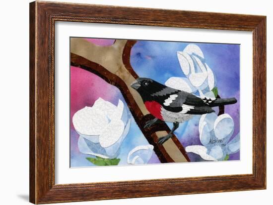 Rose Breasted Grosbeak-Kestrel Michaud-Framed Giclee Print