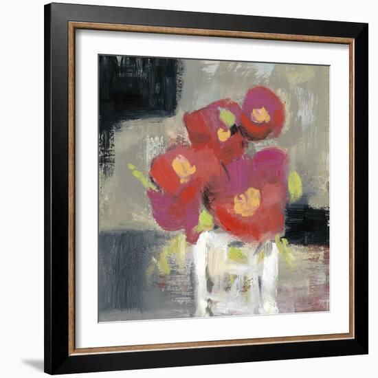 Rose Bud Vase I-Jennifer Goldberger-Framed Art Print