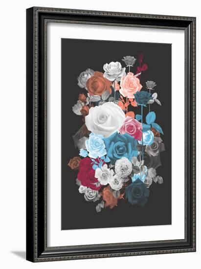 Rose Cluster-null-Framed Art Print