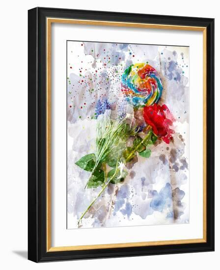 Rose Colored Candy II-Chamira Young-Framed Art Print