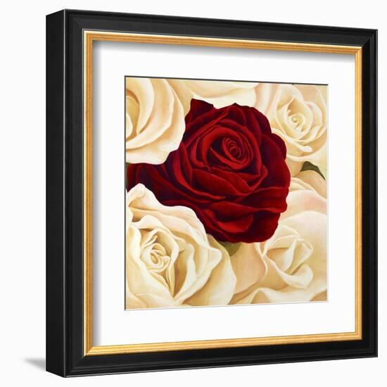 Rose Composition II-Serena Biffi-Framed Art Print