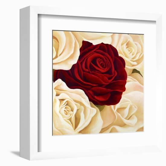 Rose Composition II-Serena Biffi-Framed Art Print