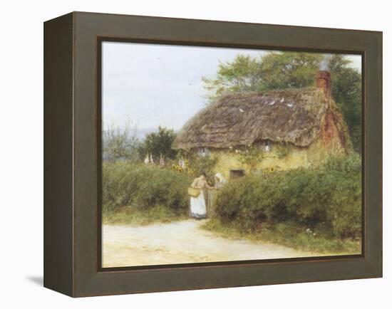 Rose Cottage-Helen Allingham-Framed Premier Image Canvas