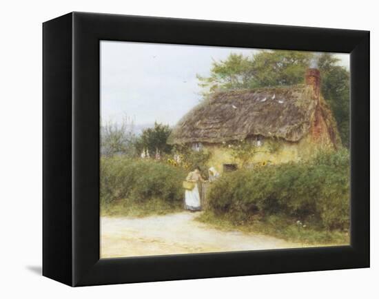 Rose Cottage-Helen Allingham-Framed Premier Image Canvas