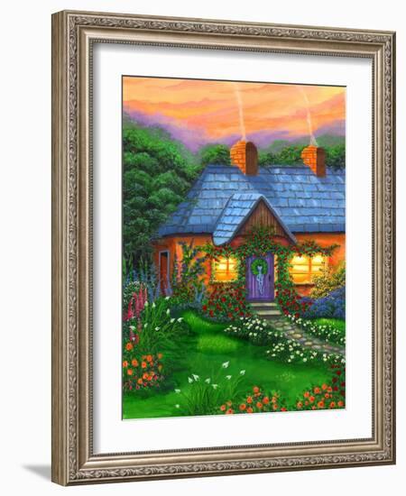 Rose Cottage-Bonnie B. Cook-Framed Giclee Print