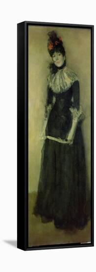 Rose Et Argent: La Jolie Mutine, C.1890 (Oil on Canvas)-James Abbott McNeill Whistler-Framed Premier Image Canvas