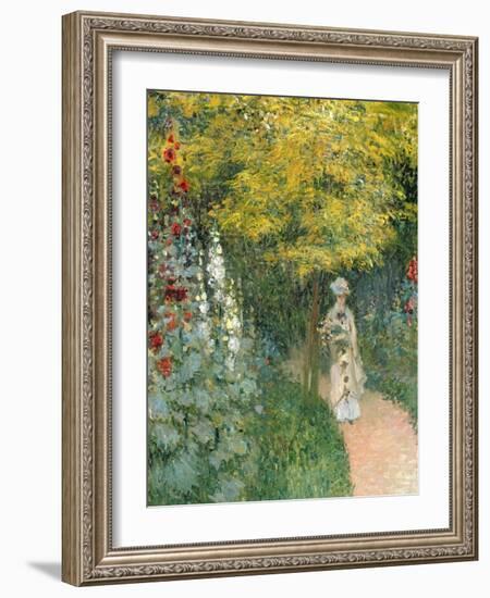 Rose Garden, 1876-Claude Monet-Framed Giclee Print