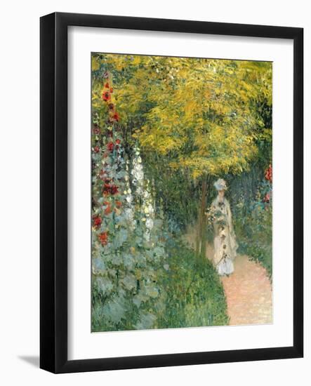 Rose Garden, 1876-Claude Monet-Framed Giclee Print