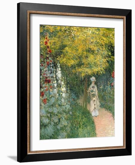 Rose Garden, 1876-Claude Monet-Framed Giclee Print