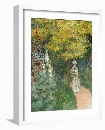 Rose Garden, 1876-Claude Monet-Framed Giclee Print