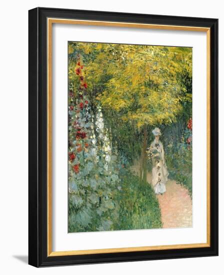 Rose Garden, 1876-Claude Monet-Framed Giclee Print