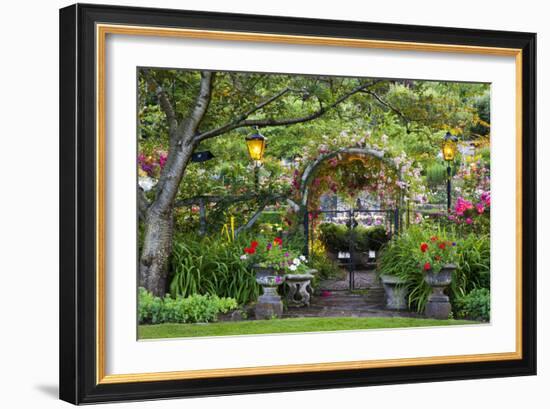 Rose Garden at Butchard Gardens in Full Bloom, Victoria, British Columbia, Canada-Terry Eggers-Framed Photographic Print