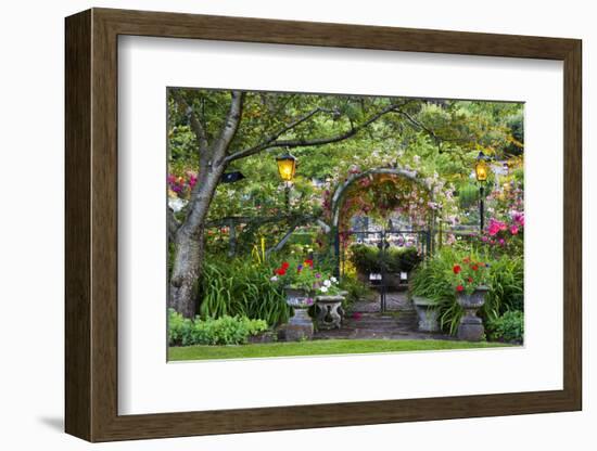 Rose Garden at Butchard Gardens in Full Bloom, Victoria, British Columbia, Canada-Terry Eggers-Framed Photographic Print