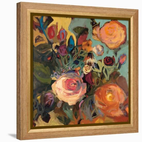 Rose Garden II-Jennifer Harwood-Framed Stretched Canvas