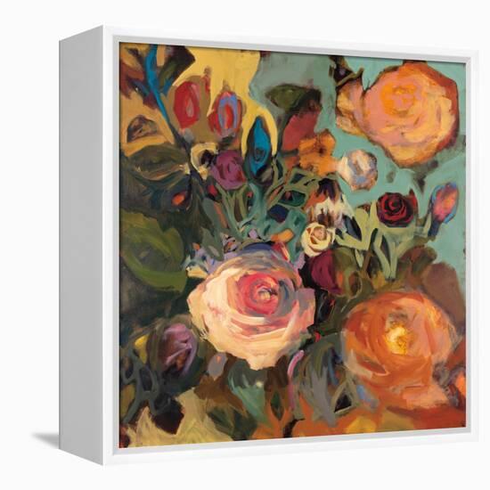 Rose Garden II-Jennifer Harwood-Framed Stretched Canvas