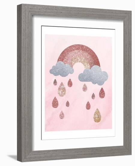 Rose Glitter 2-Melody Hogan-Framed Art Print