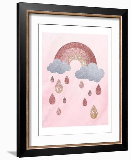 Rose Glitter 2-Melody Hogan-Framed Art Print