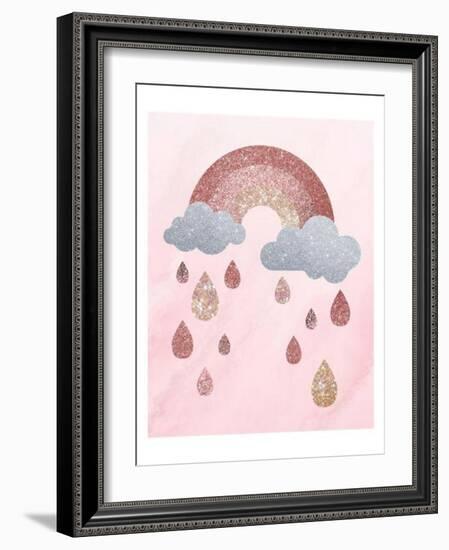 Rose Glitter 2-Melody Hogan-Framed Art Print